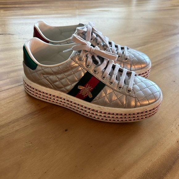 Authentic Gucci platform sneakers 37.5 - Picture 3 of 5